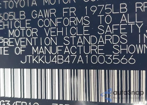 2010 Scion Xd from USA, damaged, VIN JTKKU4B47A1003566